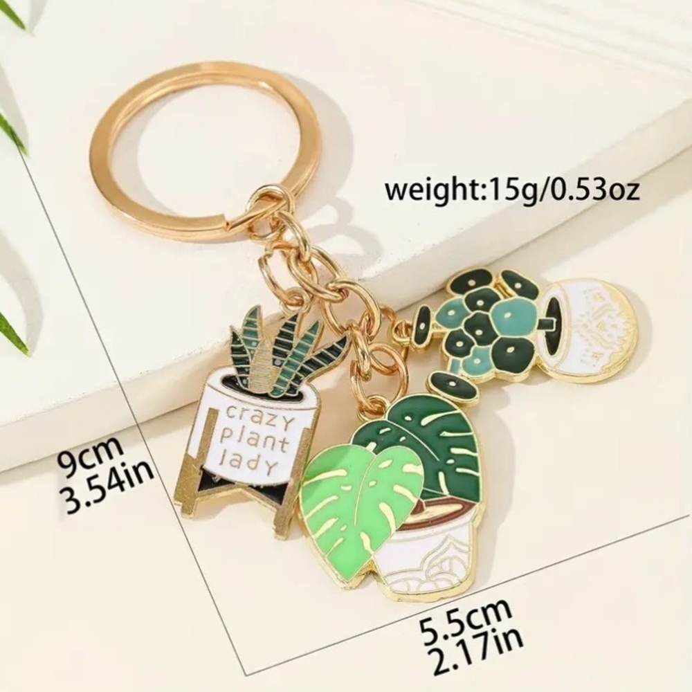 Crazy Plant Lady Keychain - Picture 3 of 3